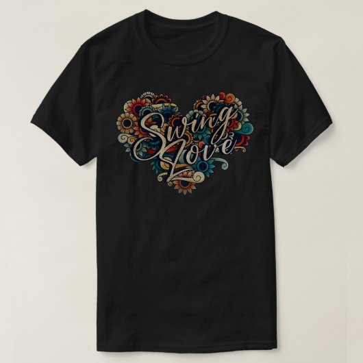 スウィングラブヴィネットヴィンテージ着色 Tシャツ (デザイン正面)