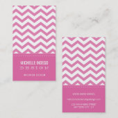 スウィングラベルはっきりしたトレンディーシボ模様ピ名門私立校風のンク 名刺 (正面/裏面)