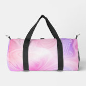 スウィング&スタイル:パーソナライズされたピンクスワールデュッフェルバッグ ダッフルバッグ (正面)