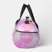 スウィング&スタイル:パーソナライズされたピンクスワールデュッフェルバッグ ダッフルバッグ (右)