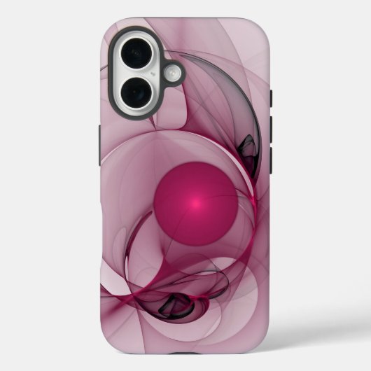 スウィング・フラクタル モダン抽象芸術 ピンクベリーアート Case-Mate iPhoneケース (裏面)