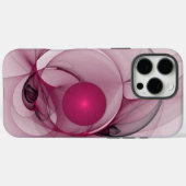 スウィング・フラクタル モダン抽象芸術 ピンクベリーアート Case-Mate iPhoneケース (裏面 (横))