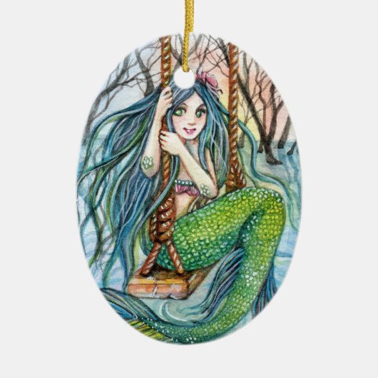 スウィング – Mermaid Art セラミックオーナメント (正面)