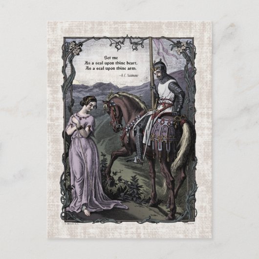 スウィンバーン「古いことわざ」はがきビクトリアン ポストカード (正面)