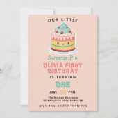 スウィーティパイ – Pi Day 1st Birthdayパーティー 招待状 (正面)