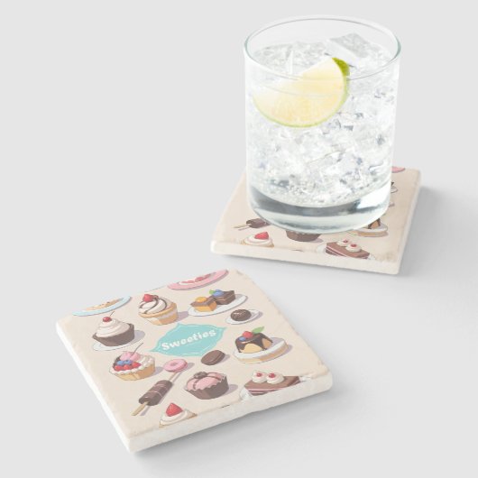 スウィーティーズ 大理石 ストーンコースター (横)