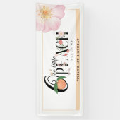 スウィーティーリトルピーチ1stバースデーウェルカム 横断幕 (縦)