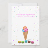 スウィーティ·アイス·クリーム·フォト·アニー·エイジ·バースデー·パーティー 招待状 (裏面)