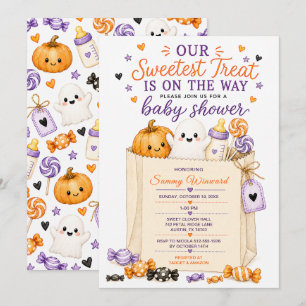 スウィーテストトリート ハロウィンベビーシャワー 招待状
