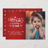 スウィートおもしろいサンタクロース来は脚本の写真 シーズンカード (正面/裏面)