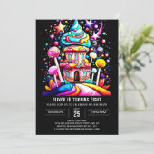 スウィートお洒落お祝い誕生日 招待状 (スタンド正面)