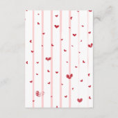 スウィートお洒落アートバレンタインのおむつラッフル エンクロージャーカード (裏面)