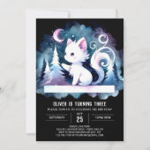 スウィートお洒落キャット誕生日 招待状 (正面)