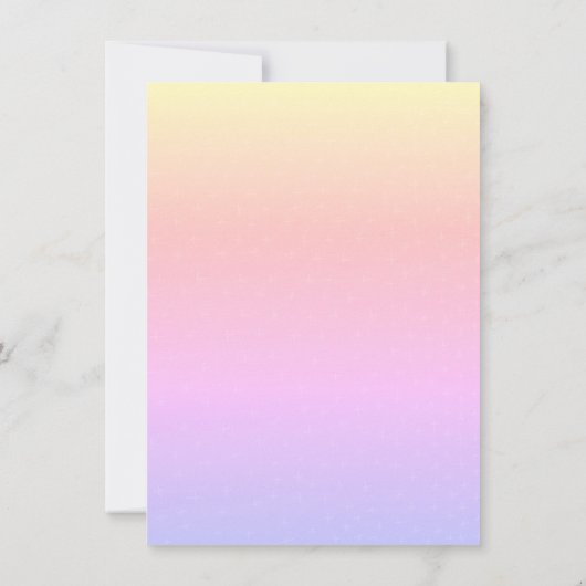 スウィートお洒落デイジーレインボー恋しく思リット1 招待状 (裏面)