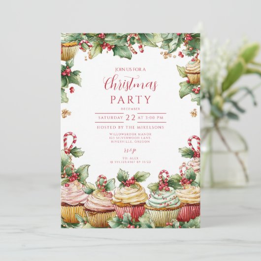 スウィートお洒落トリートクリスマス 招待状 (スタンド正面)