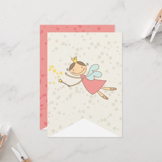 スウィートお洒落フェアリープリンセスガールバースデーパーティー (正面/裏面インサイチュ)