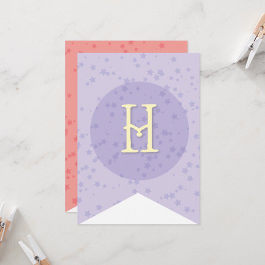 スウィートお洒落フェアリープリンセスガールバースデーパーティー カード (正面/裏面インサイチュ)