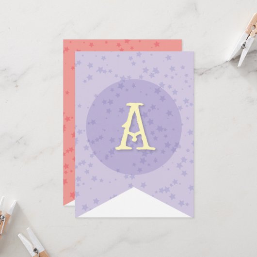 スウィートお洒落フェアリープリンセスガールバースデーパーティー カード (正面/裏面インサイチュ)