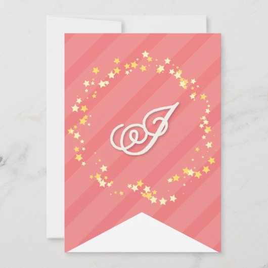 スウィートお洒落フェアリープリンセスガールバースデーパーティー カード (正面)