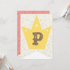 スウィートお洒落フェアリープリンセスガールバースデーパーティー カード