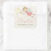 スウィートお洒落フェアリープリンセスガールバースデーパーティー スクエアシール (バッグ)