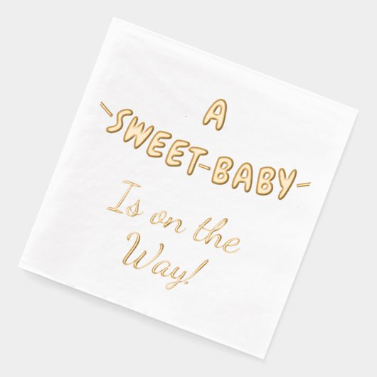 スウィートお洒落ベビーオンザウェイ 箔ナプキン (左)