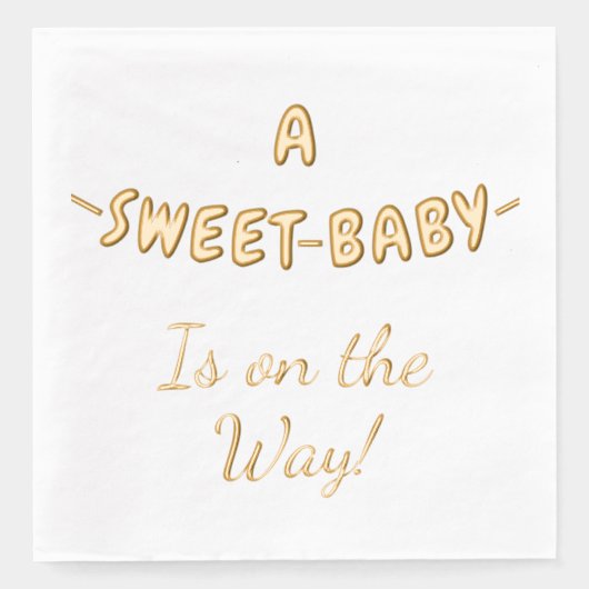 スウィートお洒落ベビーオンザウェイ 箔ナプキン (正面)