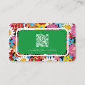 スウィートお洒落春の花カラフルガーデン 名刺 (裏面)