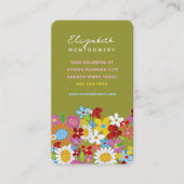 スウィートお洒落春の花カラフルガーデン 名刺 (正面)