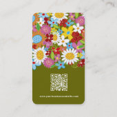 スウィートお洒落春の花カラフルガーデン 名刺 (裏面)