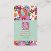 スウィートお洒落春の花カラフルガーデン 名刺 (裏面)