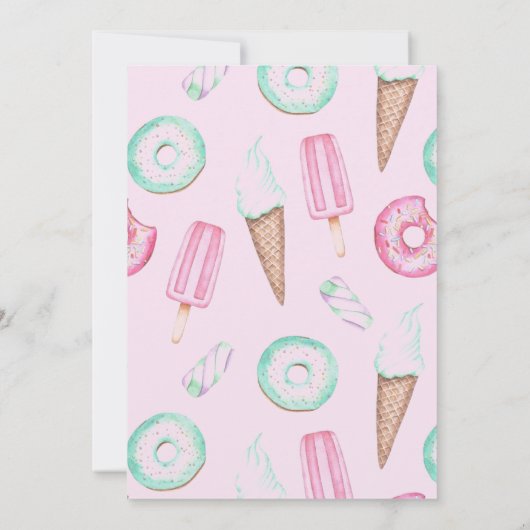 スウィートお祝いアイスパーティー3rd誕生日 招待状 (裏面)