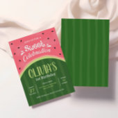 スウィートお祝いスイカ誕生日招待状 招待状