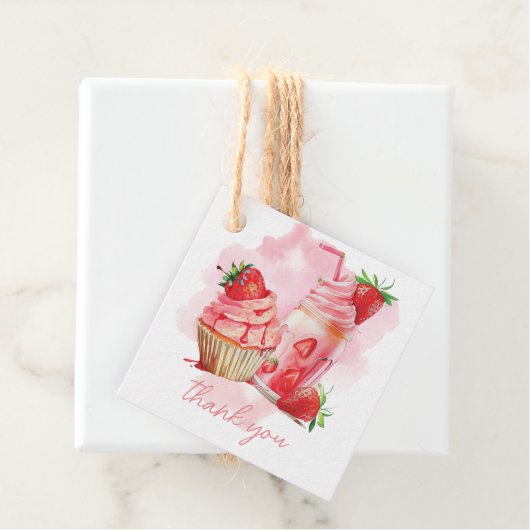スウィートお祝いストロベリーミルクシェイク誕生日 フェイバータグ (インサイチュ)