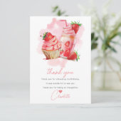 スウィートお祝いストロベリー誕生日 サンキューカード (スタンド正面)