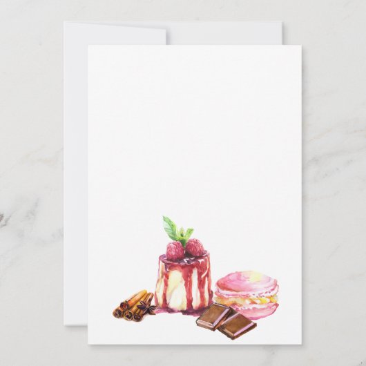 スウィートお祝いベビーシャワー誕生日 招待状 (裏面)