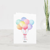 スウィートお祝い折り畳み誕生日招待状 招待状 (裏面)