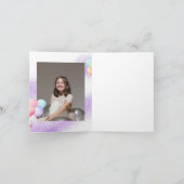 スウィートお祝い折り畳み誕生日招待状 招待状 (内部)