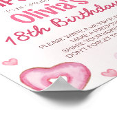 スウィートお祝い誕生日タイムカプセルサイン ポスター (角)