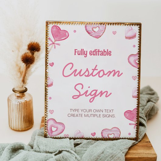 スウィートお祝い誕生日パーティーテーブルサイン ポスター