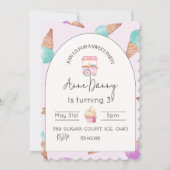 スウィートお祝い誕生日パーティー 招待状 (正面)