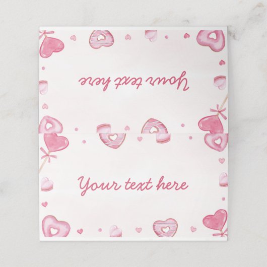 スウィートお祝い誕生日座席表 プレイスカード (外部開封)