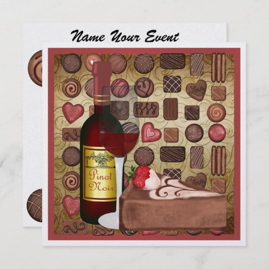 スウィートお祝い- SRF 招待状 (正面/裏面)