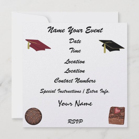 スウィートお祝い- SRF 招待状 (裏面)