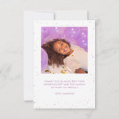 スウィートお誕生日ケーキキッズパーティー サンキューカード (裏面)