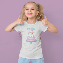 スウィートお誕生日ケーキ「誕生日ガールパーソナライズされた」 Tシャツ