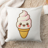スウィートかわいいアイスクリーム クッション (ブランケット)