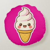 スウィートかわいいアイスクリーム ラウンドクッション (裏面)