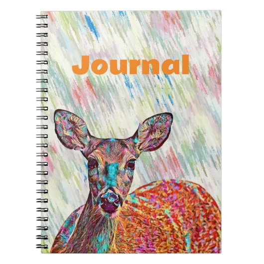 スウィートかわいらしディアアートジャーナル ノートブック (正面)