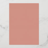 スウィートかわいらしバラ金ゴールドフローラレースブライダルシャワー 箔招待状 (裏面)